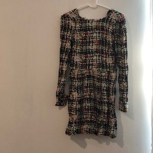 Zara Patterned Long Sleeve Dress